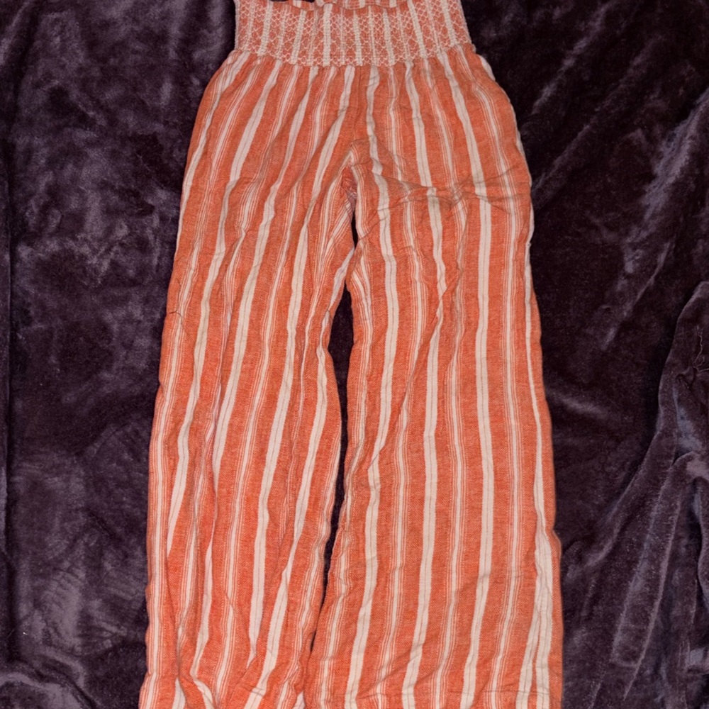 Indigo Rein Orange and White Striped pants